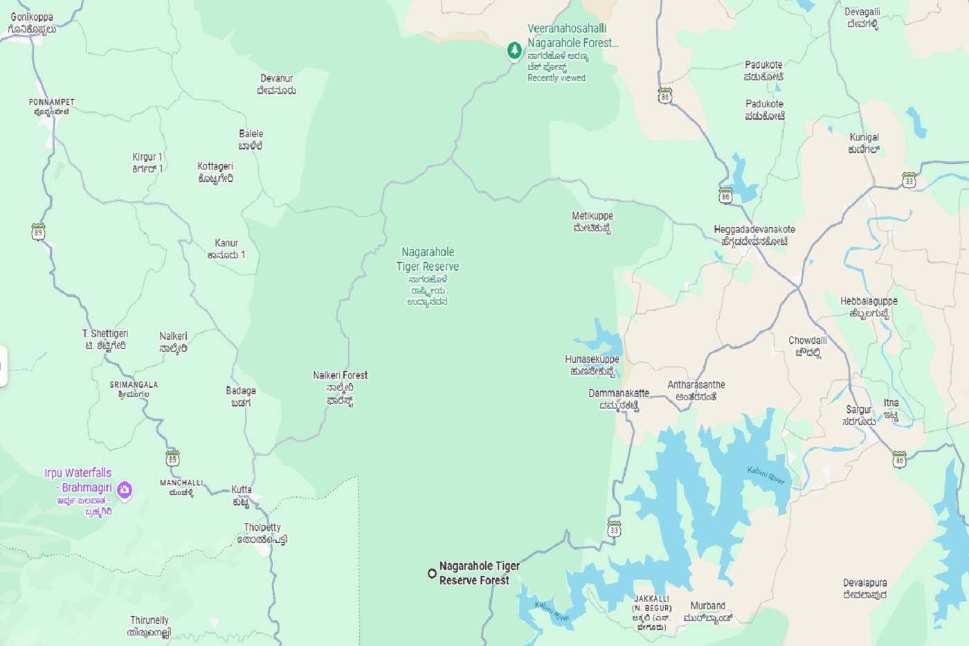 geography of Nagarahole